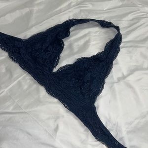 UO Navy Halter Bralette